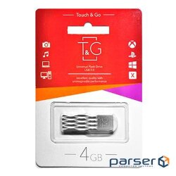 Flash drive USB 4GB T&G 103 Metal Series Silver (TG103-4G)
