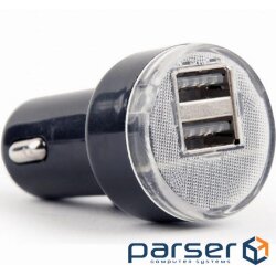 Charger EnerGenie USB 2.1A black (EG-U2C2A-CAR-02)
