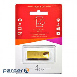 Flash drive USB 4GB T&G 117 Metal Series Gold (TG117GD-4G)