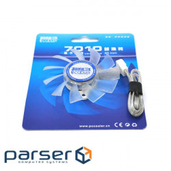 Кулер для видеокарты Pccooler 7010№3 для ATI / NVIDIA 3-pin, RPM 3200&plusmn, (YT-CCPC-7010№3)