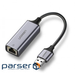 Adapter UGREEN CM209 USB 3.0 --> Ethernet RJ45 1000 Mb Gray (50922)