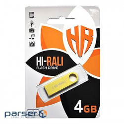 Flash drive Hi-Rali 4Gb Shuttle series Gold (HI-4GBSHGD)