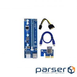 Raiser PCI-E x1 to 16x 60cm USB 3.0 Cable SATA to 6Pin Power v.006C Dynamode (RX-riser-006c 6 pin)